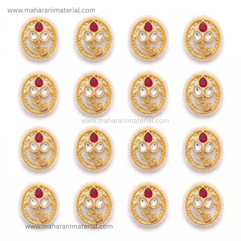 Premium Kundan Oval PK03