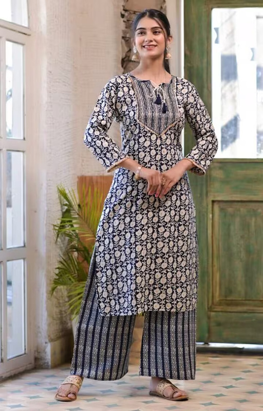 Printed straight kurti