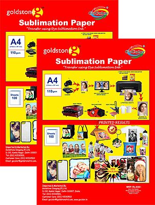 GoColor High Quality Dye Sublimation Inkjet Paper 110 GSM A4/200 Sheets for Mug and T-Shirt Printing GoColor High Quality Dye Sublimation Inkjet Paper 110 GSM A4/200 Sheets for Mug and T-Shirt Printing