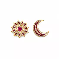 White with Pink stone Suryapirai,Chandra pirai