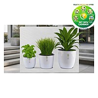 Sunny Plastic Plant Pot | Small / Medium / Large | Decorative Garden Planter