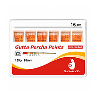 Sure Endo Gutta Percha Points 2% – Pack of 120