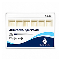 Sure Endo Paper Points 2% Pack of 200 Endodontic Paper Points