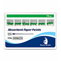 Sure Endo Paper Points 2% Pack of 200 Endodontic Paper Points