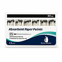 Sure Endo Paper Points 2% Pack of 200 Endodontic Paper Points