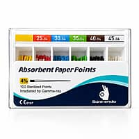 Sure Endo Paper Points 4% Pack of 180 Endodontic Paper Points