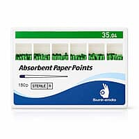 Sure Endo Paper Points 4% Pack of 180 Endodontic Paper Points