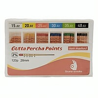 Sure Endo Gutta Percha Points 2% – Pack of 120