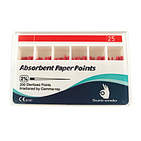 Sure Endo Paper Points 2% Pack of 200 Endodontic Paper Points
