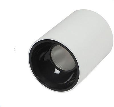 LED Surface Mount Cylinder Light - 18W Prime (WW) White Body White Reflector IP33