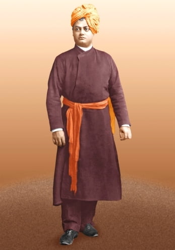 Swami Vivekananda, Parliament of World Religions, Chicago, September 1893 (Plain Background)