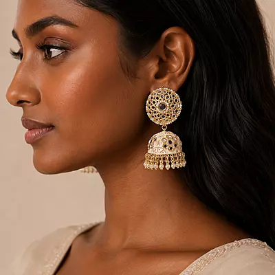 Blush Royale Cream Crystal Chandelier Earrings