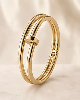 Aurelia Sculpted Nail Wrap Gold-Tone Bracelet