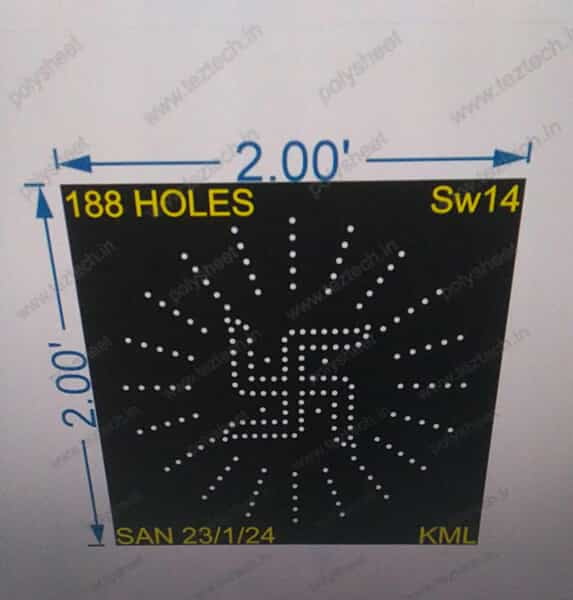 SW14 SWASTIK 2X2FEET 188HOLES