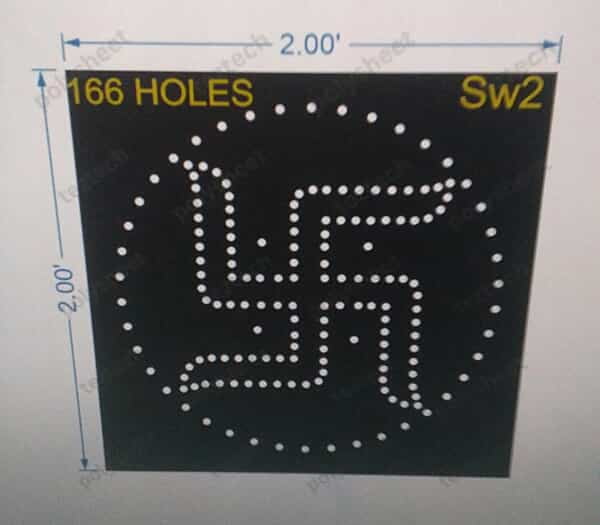 SW2 SWASTIK 2X2FT 166 HOLES