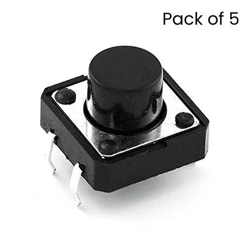 2Pin Round Push button SPST straight Tactile Micro Switch Through Hole (Pack of 5) 2Pin Round Push button SPST straight Tactile Micro Switch Through Hole (Pack of 5)