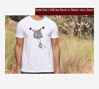 'Symphony' Half Sleeve Tee White 'Symphony' Half Sleeve Tee White