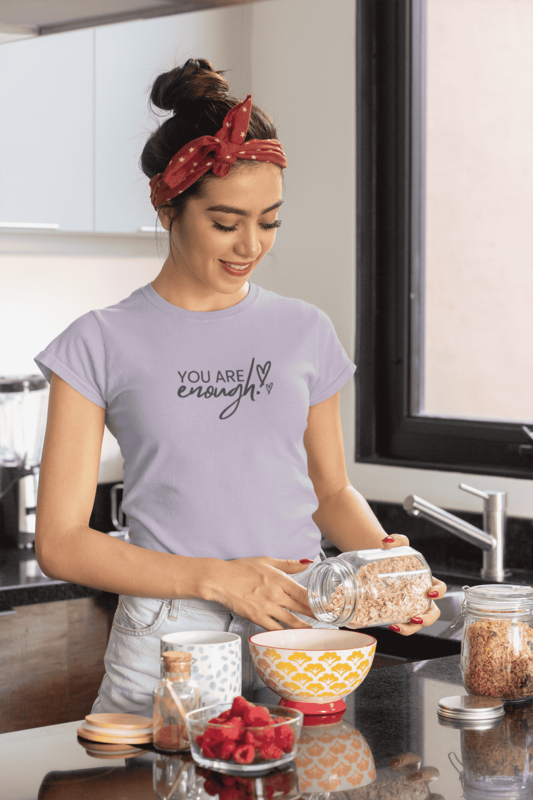 "You Are Enough" Text Printed Women’s T-shirt