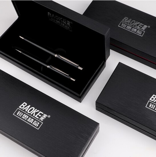 Baoke Fountain Pen(F) & Ballpoint Pen(0.7) Combo T12 Pearl Black