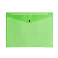 Pack of 12 Janrax A3 Green Document Wallets - Button Stud Folder