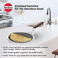HAWKINS NS SS TRI PLY SHIELDED DOSA TAVA 28CM (NSDT28)