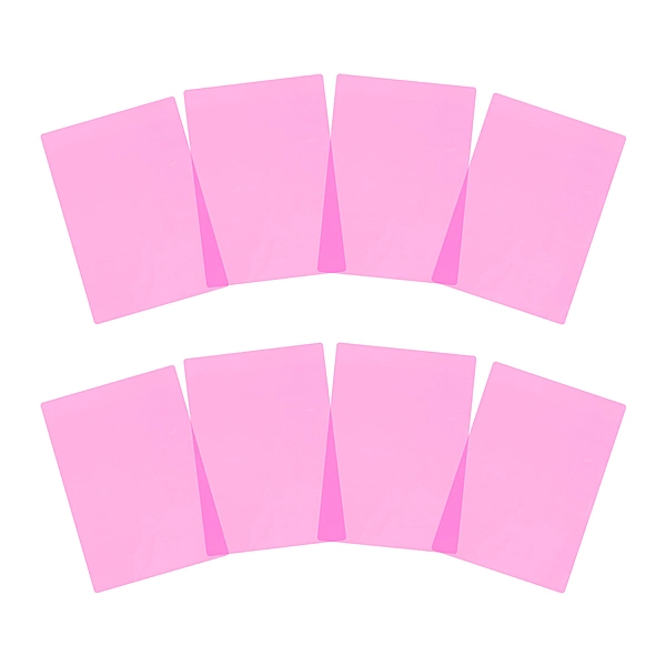 Pack of 8 A4 Plain Pink Dyslexia Overlay Reading Sheets â€“ PET Material, Rounded Corners