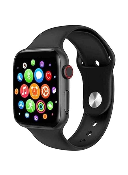 T500 Smart Watch with Bluetooth Calling, Extra Straps, Heart Rate Monitor,Fitness Tracker, Multiple Faces 50+, Full Touch Display (Pitch Black) for Men and Women & IP67