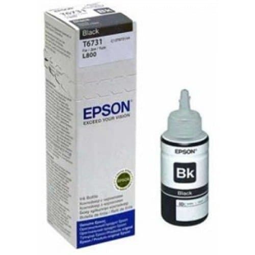 Epson T6731 Black Ink Bottle – Original Inkjet Refill for L800/L805/L810/L850/L1800