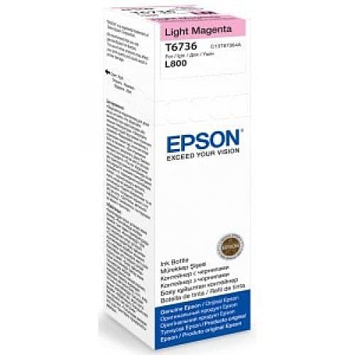 Epson T6736 Light Magenta Ink Bottle – Original Inkjet Refill for L800/L805/L810/L850/L1800