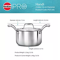 HAWKINS PRO SS TRI PLY STEWPOT 2L SS LID (PSST20S)