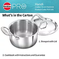 HAWKINS PRO SS TRI PLY STEWPOT 2L SS LID (PSST20S)