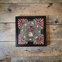 Madhubani Hand-Painted Fish Tabletop
