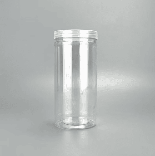 800ml Clear PET Cookie Jar with Lid (7.75"x3.25") | Food Grade & Airtight