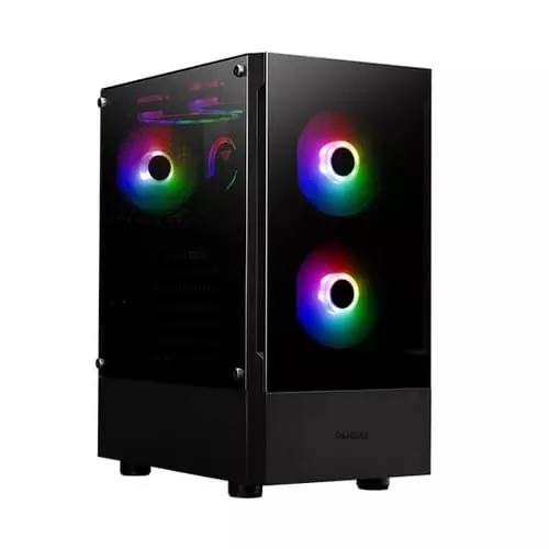 Gamdias Talos E3 ARGB ATX Mid Tower Case – Tempered Glass | 3 ARGB Fans | Black