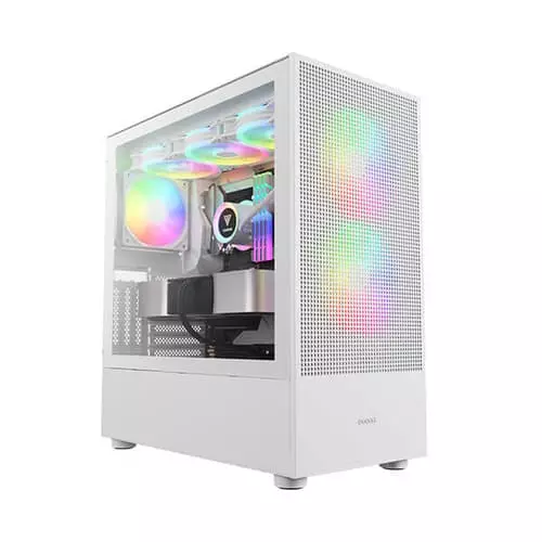 Gamdias Talos E3 Mesh Elite ARGB White Mid-Tower Case – E-ATX | Tempered Glass | USB-C