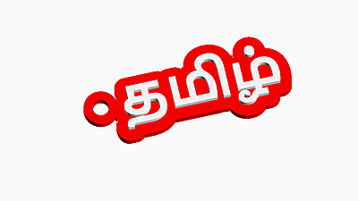 Tamil Name Keychain - Custom Style 2