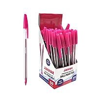 Box of 50 Pink Ballpoint Pens Smooth Glide by Janrax