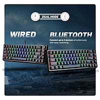 Cosmic Byte Astra Mechanical Keyboard – Wired & Bluetooth | Blue Switches | RGB