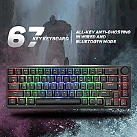 Cosmic Byte Astra Mechanical Keyboard – Wired & Bluetooth | Blue Switches | RGB