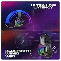 Cosmic Byte Immortal Wireless & Wired Gaming Headset – 50mm Driver | RGB | Bluetooth
