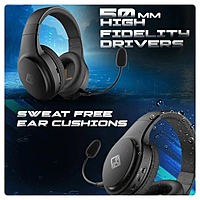 Cosmic Byte Inferno Wireless Plus Gaming Headset – 50mm Driver | Bluetooth & Wired