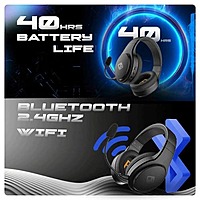 Cosmic Byte Inferno Wireless Plus Gaming Headset – 50mm Driver | Bluetooth & Wired