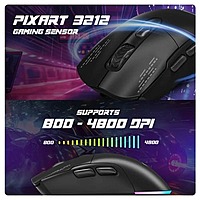 Cosmic Byte Raptor Dual Mode Gaming Mouse – 4800 DPI RGB Wired & Wireless