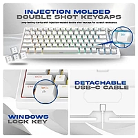 Cosmic Byte Phantom TKL Mechanical Keyboard – Red Switches | RGB | Gasket Mount | White