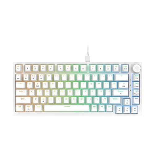 Cosmic Byte Phantom TKL Mechanical Keyboard – Red Switches | RGB | Gasket Mount | White