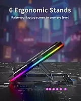 Techie ArcticFlow 5-Fan Cooling Pad! Featuring RGB touch controls, it ensures optimal laptop cooling with style. Stay cool and enhance your gaming experience with this sleek design!