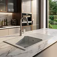 Quartz Pro Drain Board Sink (River Stone)