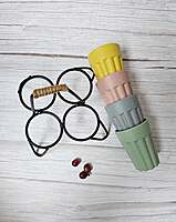 Tea Cups - Multi Colors (set of 4)