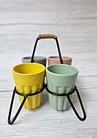 Tea Cups - Multi Colors (set of 4)