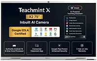 TeachMint X 75 Pro Interactive Display Board Google EDLA Certified - X2075PB14